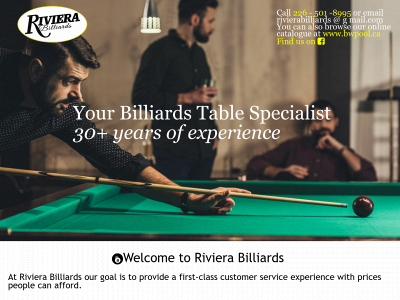 rivierabilliards.com snapshot