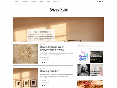 thesheerlife.com snapshot