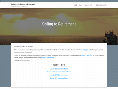 sailingtoretirement.com snapshot