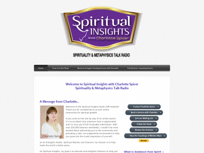 www.spiritualinsightsradio.com snapshot