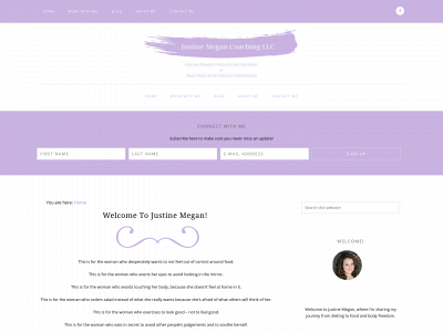 justinemegan.com snapshot