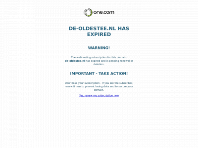 de-oldestee.nl snapshot