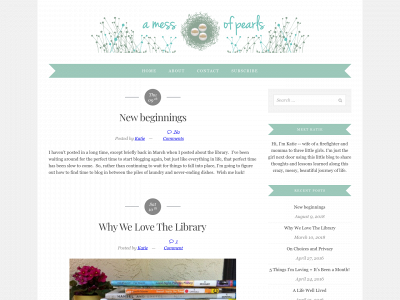 amessofpearls.com snapshot