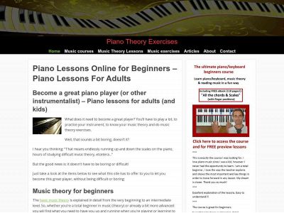 pianotheoryexercises.com snapshot