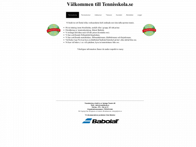 tennisskola.se snapshot