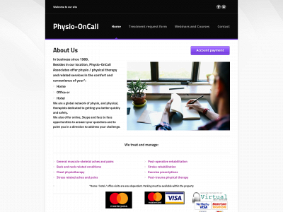 www.physiooncall.com snapshot