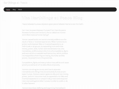 earthlingsatpeace.org snapshot