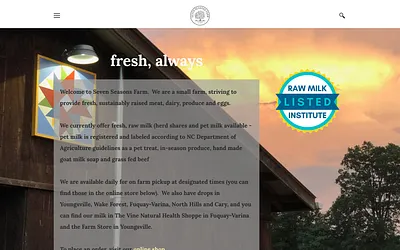 www.sevenseasonsfarm.com snapshot