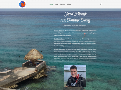 22fathomsdiving.com snapshot