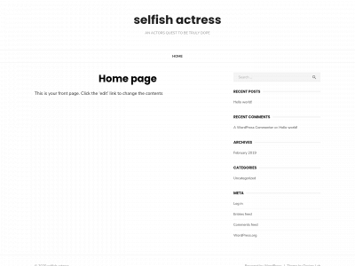 selfishactress.com snapshot