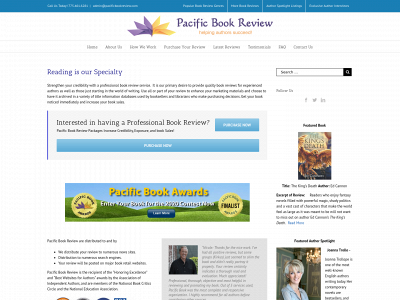pacificbookreview.com snapshot
