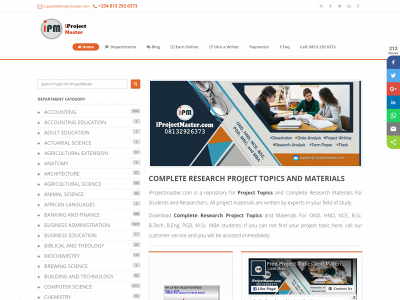 www.iprojectmaster.com snapshot