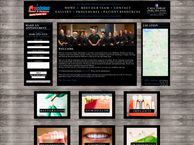 precisiondentalok.com snapshot