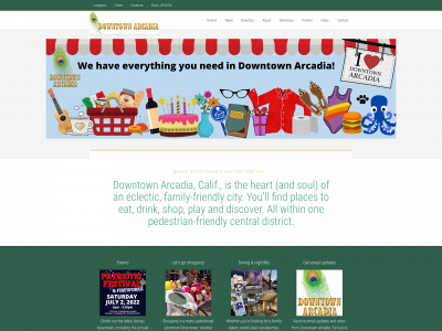 downtownarcadia.org snapshot