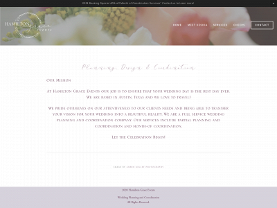 hamiltongraceevents.com snapshot