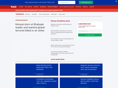 tuko.co.ke snapshot
