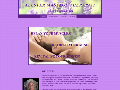 www.allstarmassagetherapist.com snapshot