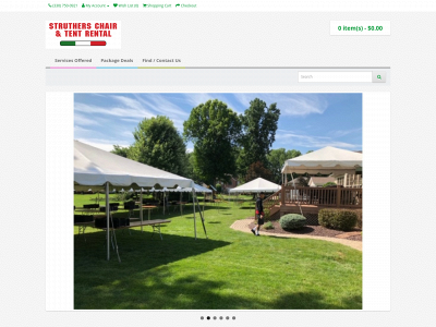 strutherschairandtent.com snapshot