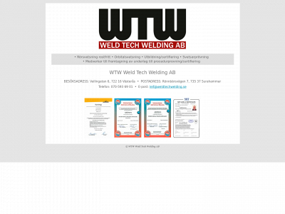 weldtechwelding.se snapshot