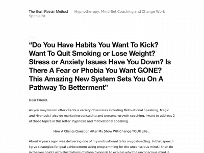 thebrainretrainmethod.com snapshot