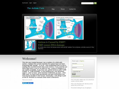 theautismcure.org snapshot