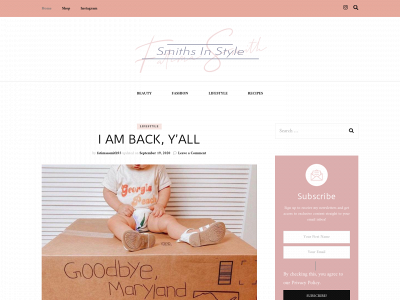 smithsinstyle.com snapshot