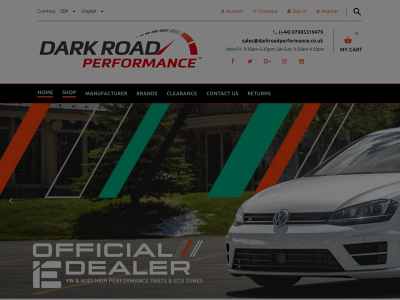 darkroadperformance.co.uk snapshot