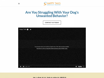 www.happytailsobediencetrainingutah.com snapshot