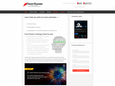 front-runner.com snapshot