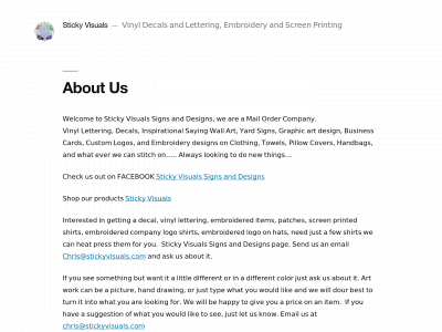 stickyvisuals.com snapshot