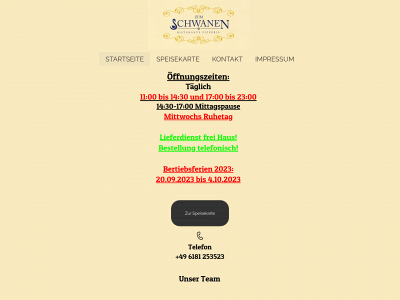 ristorantezumschwanen.de snapshot