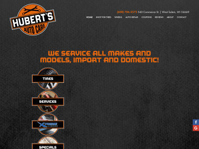 hubertsauto.com snapshot