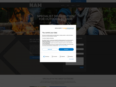namdistribution.co.uk snapshot