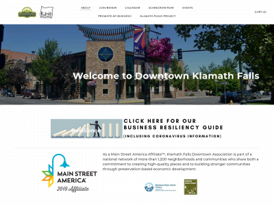 www.downtownklamathfalls.org snapshot