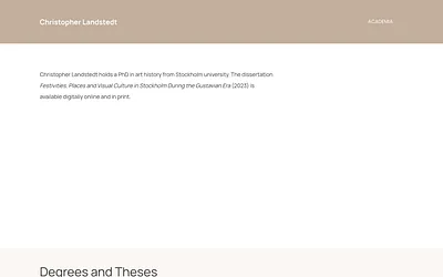 christopherlandstedt.com snapshot