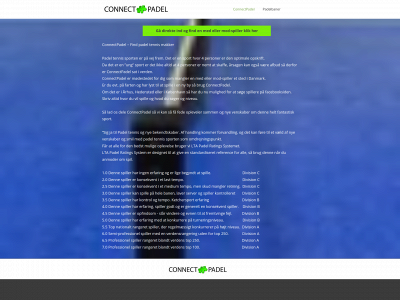 connectpadel.dk snapshot