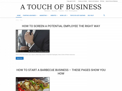 atouchofbusiness.com snapshot