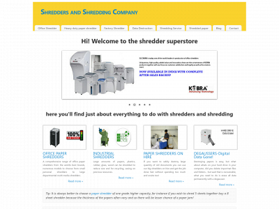 shreddersandshredding.com snapshot