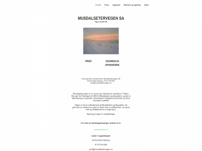 musdalsetervegen.no snapshot
