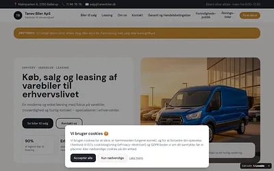 tanevbiler.dk snapshot