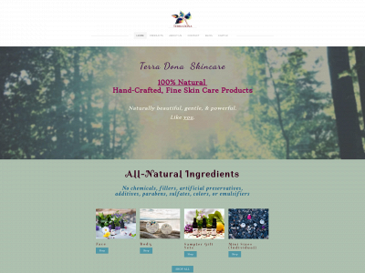 www.terradonaskincare.com snapshot