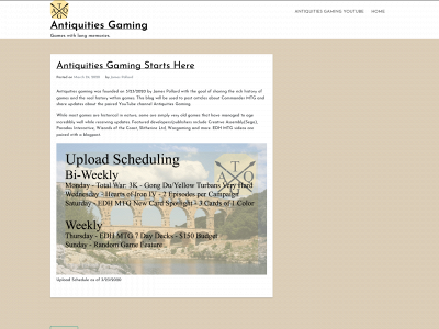 antiquities.blog snapshot