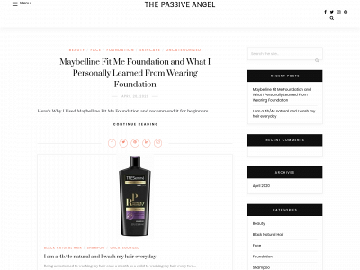 thepassiveangel.com snapshot