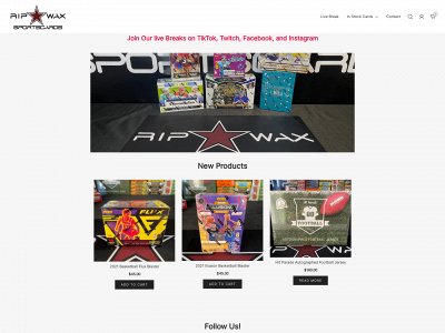 ripwaxsportscards.com snapshot