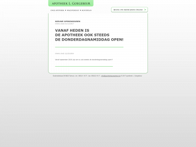 apotheekgoegebeur.be snapshot