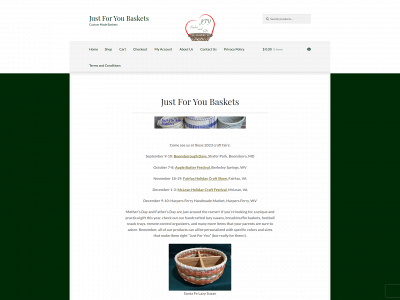 just4youbaskets.com snapshot