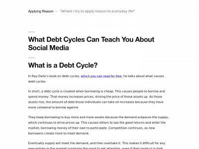 applyingreason.com snapshot