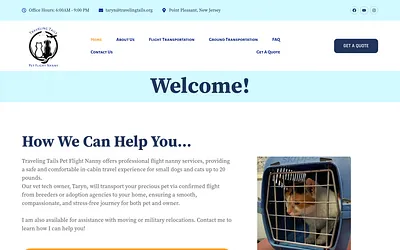travelingtails.org snapshot