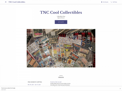 tnccoolcollectibles.com snapshot