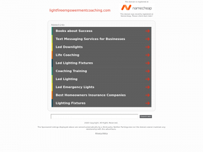 lightfireempowermentcoaching.com snapshot